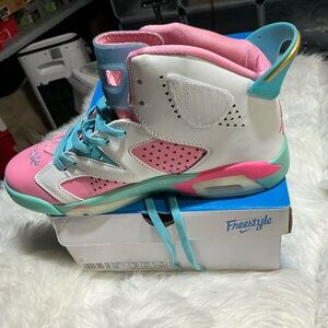 Freestyle Kids Sneakers - Pink, Blue, and White